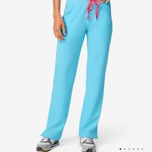 Figs Neon Blue Kade scrub pants